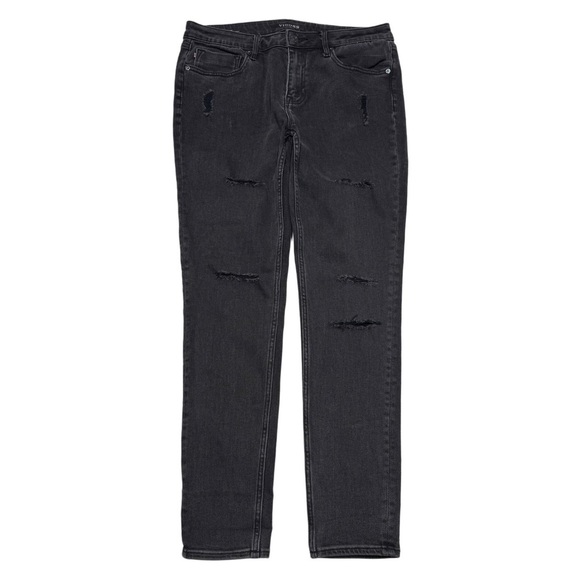 {Vigoss} "Jagger Skinny" Faded Back Distressed Slim Leg Stretch Denim Jeans - Picture 1 of 3